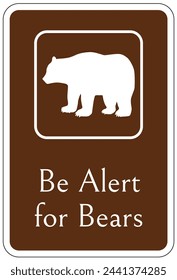 Beware of bear warning sign