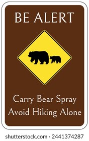 Cuidado con la señal de advertencia del oso