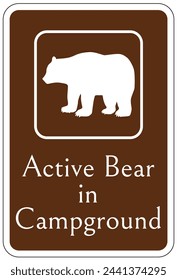 Beware of bear warning sign