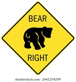 Beware of bear warning sign