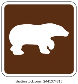 Beware of bear warning sign