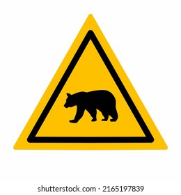 Beware Bears Sign On White Background Stock Vector (royalty Free 