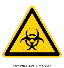 Beware Biological Hazard Symbol, Vector Illustration, Isolate On White Background Label. EPS10