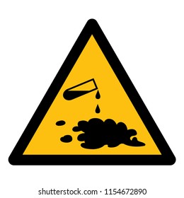 Beware Chemical Spill Symbol Sign ,Vector Illustration, Isolate On White Background Label .EPS10 