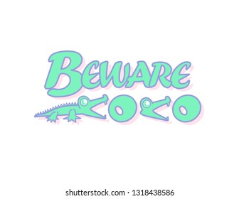 Beware coco, child vector design