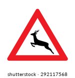 beware deer crossing warning traffic signs.