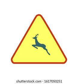 beware deer crossing warning traffic signs.