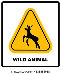beware deer crossing warning traffic signs.