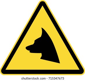 Beware of dog guards sign