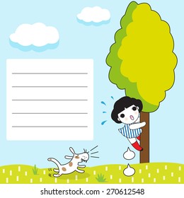 Beware Of The Dog paper note illustration