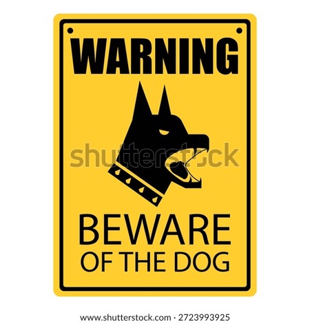 beware of the dog sign