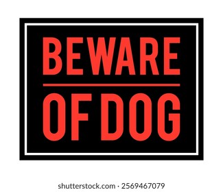 Beware of Dog Sign Illustration