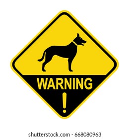 Beware of dog sign, Symbol, illustration