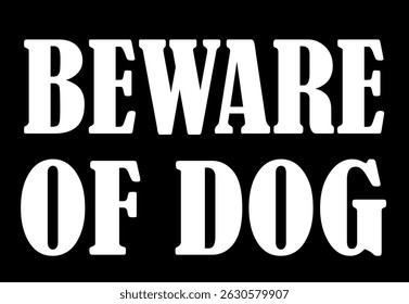 Cuidado com a ilustração de vetor de tabela de sinais de cachorro isolado. Cuidado com o cachorro. O cachorro morde.