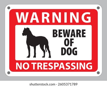 Beware of dog sign vector