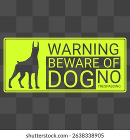 beware of dog vector sign 