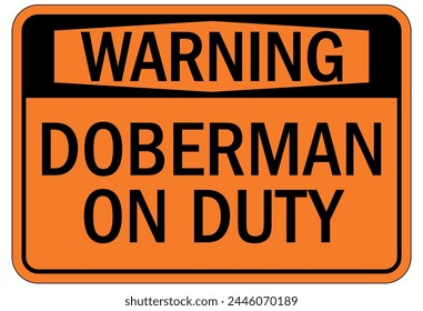 Beware of dog warning sign and labels