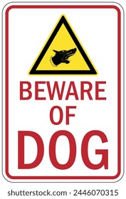 Cuidado con las señales de advertencia y etiquetas para perros