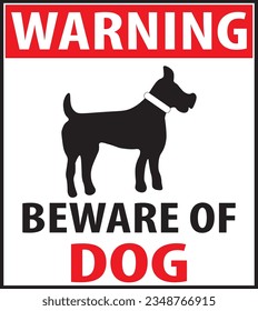 Cuidado con el vector del signo de advertencia del perro