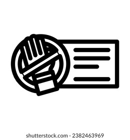 beware electricity line icon vector. beware electricity sign. isolated contour symbol black illustration