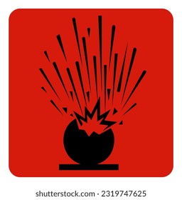 Beware Explosive Symbol Sign ,Vector Illustration, Isolate On White Background Label. EPS10