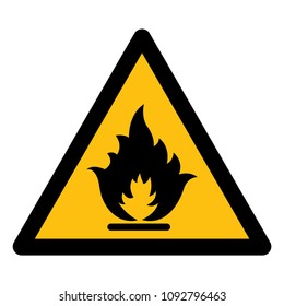 Beware Flammable Gas Symbol, Vector Illustration, Isolate On White Background Label. EPS10 