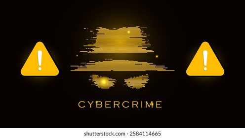 Beware of fraud. Symbol of cybercrime, cyber trap from unknown people. Concept of phishing through social media. Protect and secure your personal data from cybercrime