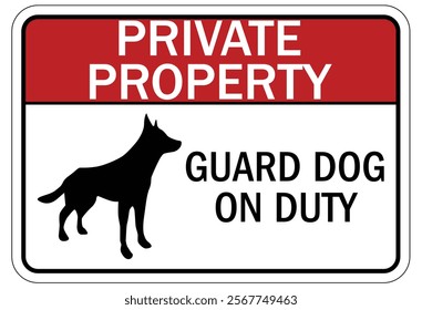 Beware of guard dog warning sign