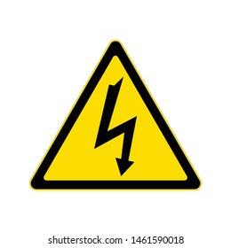 Beware high voltage sign, Hazard warning symbol