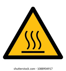 Beware Hot Symbol Sign, Vector Illustration, Isolate On White Background Label .EPS10 