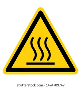Beware Hot Symbol Sign, Vector Illustration, Isolate On White Background Label .EPS10