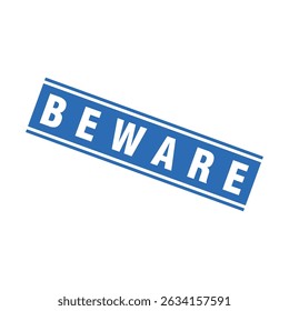 Beware Letter Rubber Stamp Template Design