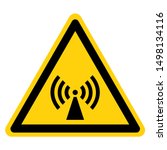 Beware Non-Ionizing Radiation Symbol, Vector Illustration, Isolate On White Background Label. EPS10