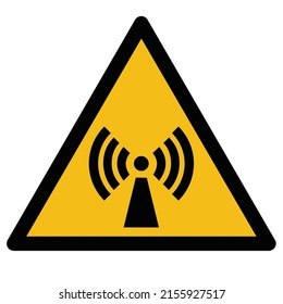 Beware of non-ionizing radiation.Beware Non-Ionizing Radiation Symbol, Vector Illustration, Isolate On White Background Label. EPS10.