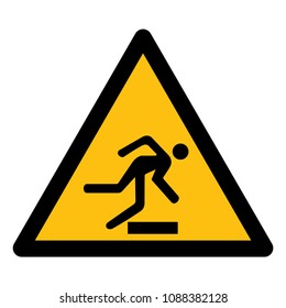 Beware Obstacles Symbol Sign, Vector Illustration, Isolate On White Background Label .EPS10