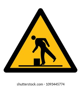 Beware Obstacles Symbol, Vector Illustration, Isolate White Background Label. EPS10