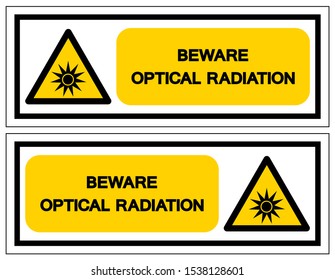 Beware Optical Radiation Symbol ,Vector Illustration, Isolate On White Background Label. EPS10