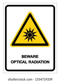 Beware Optical Radiation Symbol ,Vector Illustration, Isolate On White Background Label. EPS10