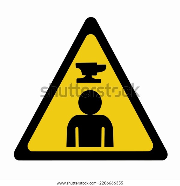 Beware Overhead Hazard Beware Slippery Icon Stock Vector (Royalty Free ...