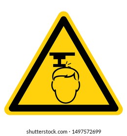 Beware Overhead Hazard Symbol, Vector Illustration, Isolate On White Background Label. EPS10