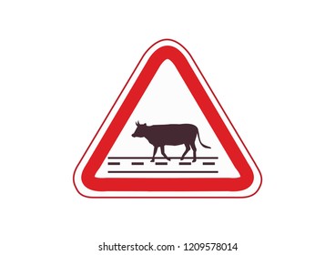 Beware of pets on the way. Warning signs. traffic training.  traffic rules. Traffic signs. road signs. beware of animals