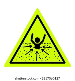 Beware of Quicksand Hazard Sign or Icon