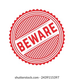 Beware Rubber stamp Design art Illustration 