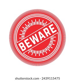 Beware Rubber stamp Design art Illustration 