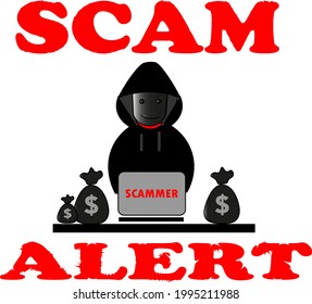 Beware of scam. Scammer attack, online fraud and email phishing.