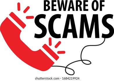 Beware of Scammers. Vector illustration. EPS10