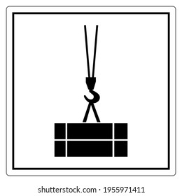 Beware Suspended Load Symbol Sign ,Vector Illustration, Isolate On White Background Label. EPS10