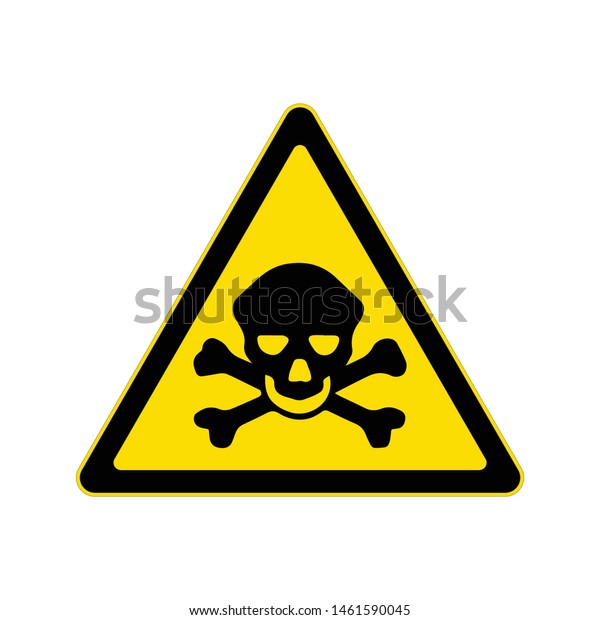 Beware Toxic Material Sign Hazard Warning Stock Vector (Royalty Free ...