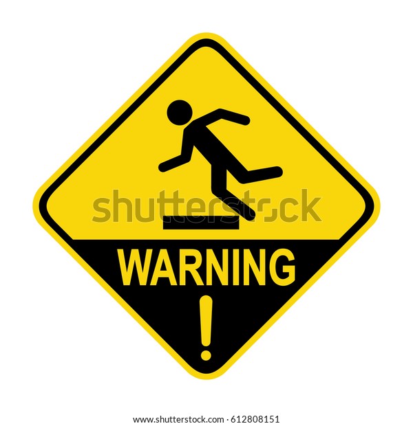 Beware Uneven Floor Sign Symbol Illustration Stock Vector Royalty