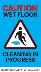 Beware of wet floor sign vector